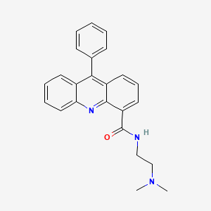 molecular formula C24H23N3O B14296233 4-Acridinecarboxamide, N-[2-(dimethylamino)ethyl]-9-phenyl- CAS No. 112022-04-5