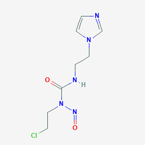 molecular formula C8H12ClN5O2 B14296259 N-(2-Chloroethyl)-N'-[2-(1H-imidazol-1-yl)ethyl]-N-nitrosourea CAS No. 113739-45-0