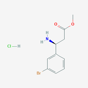 molecular formula C10H13BrClNO2 B1429626 (S)-Methyl 3-amino-3-(3-bromophenyl)propanoate hcl CAS No. 1391379-45-5