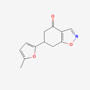 molecular formula C12H11NO3 B1429628 6-(5-methyl-2-furyl)-6,7-dihydro-1,2-benzisoxazol-4(5H)-one CAS No. 1428139-91-6