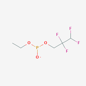 molecular formula C5H8F4O3P- B14296299 Ethoxy(2,2,3,3-tetrafluoropropoxy)phosphanolate CAS No. 116293-50-6