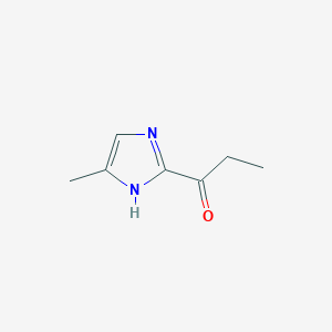 molecular formula C7H10N2O B1429630 1-(4-甲基-1H-咪唑-2-基)丙酮 CAS No. 1437312-01-0