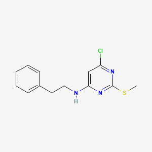 B1429632 6-chloro-2-(methylsulfanyl)-N-(2-phenylethyl)pyrimidin-4-amine CAS No. 330658-02-1