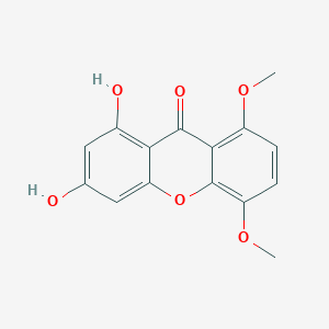 molecular formula C15H12O6 B14296362 1,3-Dihydroxy-5,8-dimethoxy-9H-xanthen-9-one CAS No. 114567-42-9