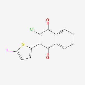 molecular formula C14H6ClIO2S B14296383 2-Chloro-3-(5-iodothiophen-2-yl)naphthalene-1,4-dione CAS No. 112616-34-9