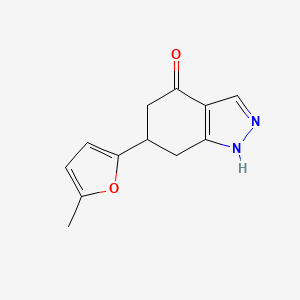 molecular formula C12H12N2O2 B1429639 6-(5-methyl-2-furyl)-1,5,6,7-tetrahydro-4H-indazol-4-one CAS No. 1428139-68-7