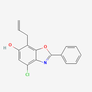 molecular formula C16H12ClNO2 B14296419 4-Chloro-2-phenyl-7-(prop-2-en-1-yl)-1,3-benzoxazol-6-ol CAS No. 114990-87-3