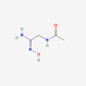 molecular formula C4H9N3O2 B1429642 N-[(2E)-2-amino-2-(hydroxyimino)ethyl]acetamide CAS No. 390817-84-2