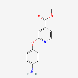 molecular formula C13H12N2O3 B1429643 Methyl 2-(4-aminophenoxy)isonicotinate CAS No. 1415719-42-4