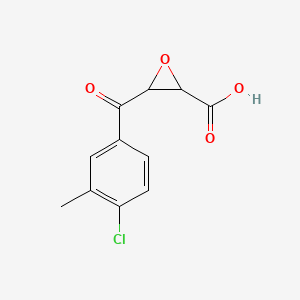 molecular formula C11H9ClO4 B14296440 3-(4-Chloro-3-methylbenzoyl)oxirane-2-carboxylic acid CAS No. 113342-25-9