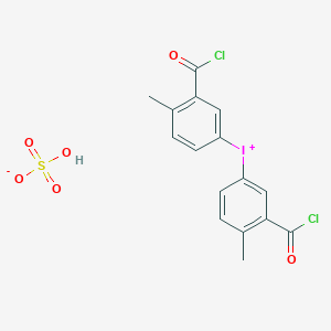 molecular formula C16H13Cl2IO6S B14296445 Bis[3-(chlorocarbonyl)-4-methylphenyl]iodanium hydrogen sulfate CAS No. 123222-68-4