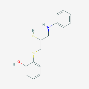 2-[(3-Anilino-2-sulfanylpropyl)sulfanyl]phenol