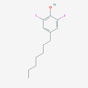 molecular formula C13H18I2O B14296461 4-Heptyl-2,6-diiodophenol CAS No. 113372-82-0