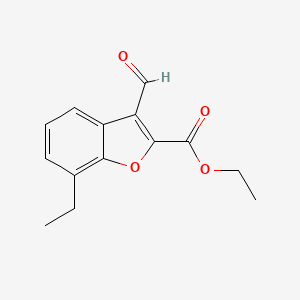 Ethyl 7-ethyl-3-formyl-1-benzofuran-2-carboxylate