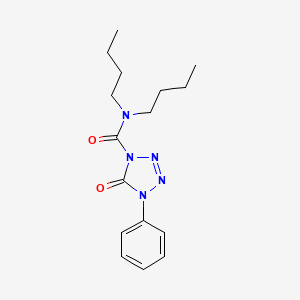 molecular formula C16H23N5O2 B14296477 N,N-Dibutyl-5-oxo-4-phenyl-4,5-dihydro-1H-tetrazole-1-carboxamide CAS No. 113963-89-6