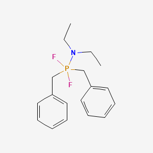 molecular formula C18H24F2NP B14296480 1,1-Dibenzyl-N,N-diethyl-1,1-difluoro-lambda~5~-phosphanamine CAS No. 121823-31-2