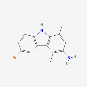 9H-Carbazol-3-amine, 6-bromo-1,4-dimethyl-