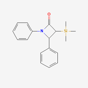 molecular formula C18H21NOSi B14296505 1,4-Diphenyl-3-(trimethylsilyl)azetidin-2-one CAS No. 122301-35-3