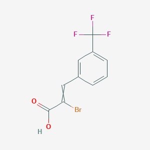 molecular formula C10H6BrF3O2 B14296536 2-Bromo-3-[3-(trifluoromethyl)phenyl]prop-2-enoic acid CAS No. 111887-23-1