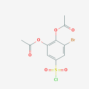 3-Bromo-5-(chlorosulfonyl)-1,2-phenylene diacetate