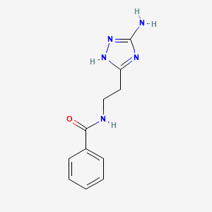 molecular formula C11H13N5O B1429656 N-[2-(5-氨基-4H-1,2,4-三唑-3-基)乙基]苯甲酰胺 CAS No. 108921-95-5