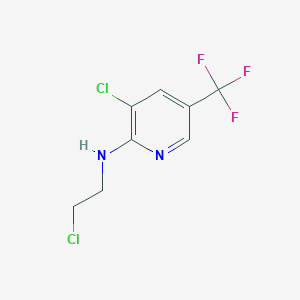 molecular formula C8H7Cl2F3N2 B1429658 2-Chloroethyl-(3-chloro-5-(trifluoromethyl)pyridin-2-yl)amine CAS No. 1053656-95-3