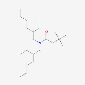 molecular formula C22H45NO B14296621 N,N-Bis(2-ethylhexyl)-3,3-dimethylbutanamide CAS No. 112724-93-3