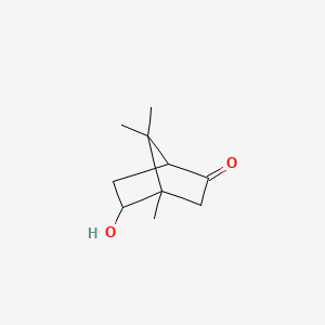 molecular formula C10H16O2 B14296643 5-Hydroxy-4,7,7-trimethylbicyclo[2.2.1]heptan-2-one CAS No. 114529-11-2