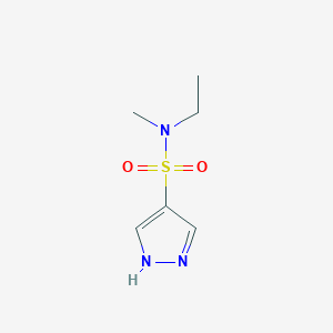 molecular formula C6H11N3O2S B1429669 N-乙基-N-甲基-1H-吡唑-4-磺酰胺 CAS No. 1178766-02-3