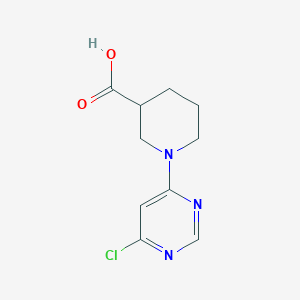 molecular formula C10H12ClN3O2 B1429670 1-(6-Chloropyrimidin-4-yl)piperidine-3-carboxylic acid CAS No. 1160263-08-0