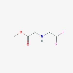 molecular formula C5H9F2NO2 B1429671 Methyl 2-[(2,2-difluoroethyl)amino]acetate CAS No. 1184146-03-9