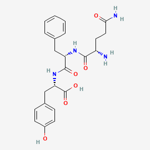 molecular formula C23H28N4O6 B14296715 Gln-Phe-Tyr 