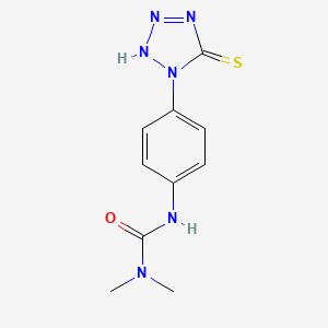 N,N-Dimethyl-N'-[4-(5-sulfanylidene-2,5-dihydro-1H-tetrazol-1-yl)phenyl]urea