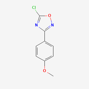 molecular formula C9H7ClN2O2 B1429673 5-Chloro-3-(4-methoxyphenyl)-1,2,4-oxadiazole CAS No. 1183931-31-8