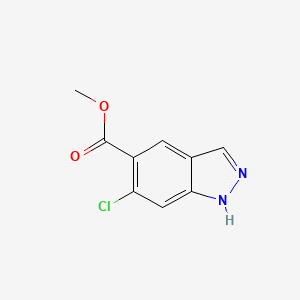 molecular formula C9H7ClN2O2 B1429674 6-氯-1H-吲唑-5-甲酸甲酯 CAS No. 1372629-24-7