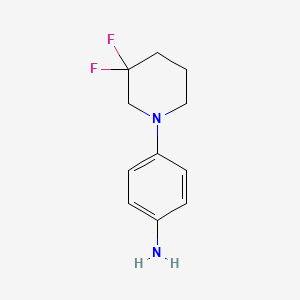molecular formula C11H14F2N2 B1429680 4-(3,3-Difluoropiperidin-1-yl)aniline CAS No. 757186-18-8