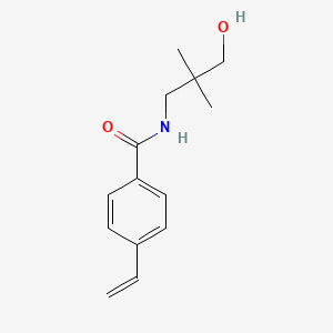 molecular formula C14H19NO2 B14296835 4-Ethenyl-N-(3-hydroxy-2,2-dimethylpropyl)benzamide CAS No. 113193-99-0