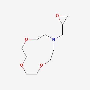 molecular formula C11H21NO4 B14296843 10-[(Oxiran-2-yl)methyl]-1,4,7-trioxa-10-azacyclododecane CAS No. 115435-94-4