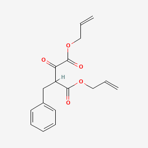 molecular formula C17H18O5 B14296853 Butanedioic acid, oxo(phenylmethyl)-, di-2-propenyl ester CAS No. 125582-89-0