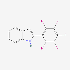 molecular formula C14H6F5N B14296877 1H-Indole, 2-(pentafluorophenyl)- CAS No. 116993-61-4