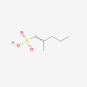 molecular formula C6H12O3S B14296888 2-Methylpent-1-ene-1-sulfonic acid CAS No. 114466-10-3