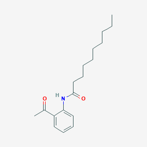molecular formula C18H27NO2 B1429691 N-(2-acetylphenyl)decanamide CAS No. 1496492-27-3