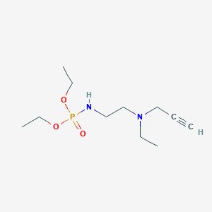 molecular formula C11H23N2O3P B14296910 Diethyl N-{2-[ethyl(prop-2-yn-1-yl)amino]ethyl}phosphoramidate CAS No. 113116-70-4