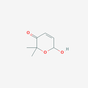 molecular formula C7H10O3 B14296953 6-Hydroxy-2,2-dimethyl-2H-pyran-3(6H)-one CAS No. 116447-83-7