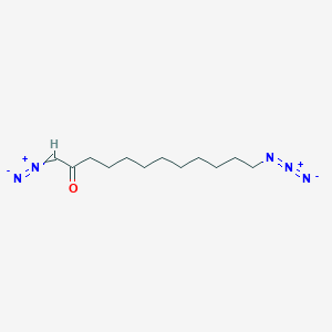 molecular formula C12H21N5O B14296971 2-Dodecanone, 12-azido-1-diazo- CAS No. 126082-61-9