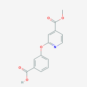 molecular formula C14H11NO5 B1429699 3-{[4-(Methoxycarbonyl)pyridin-2-yl]oxy}benzoic acid CAS No. 1415719-56-0