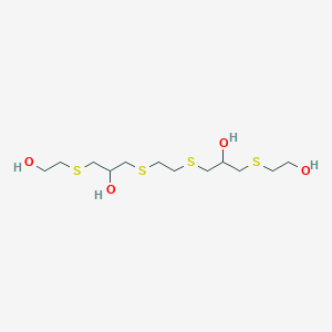 molecular formula C12H26O4S4 B14297003 3,7,10,14-Tetrathiahexadecane-1,5,12,16-tetrol CAS No. 112570-70-4