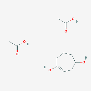 molecular formula C11H20O6 B14297006 Acetic acid;cycloheptene-1,4-diol CAS No. 112021-62-2