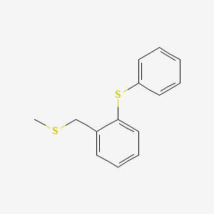 molecular formula C14H14S2 B14297017 1-[(Methylsulfanyl)methyl]-2-(phenylsulfanyl)benzene CAS No. 112399-07-2