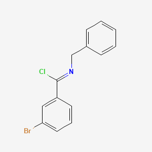 N-Benzyl-3-bromobenzene-1-carboximidoyl chloride